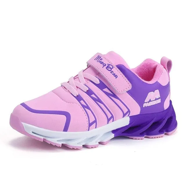 Autumn Kids Shoes Boys Sneakers Breathable Patchwork Hook & Loop Running Children Shoes For Girls, boys