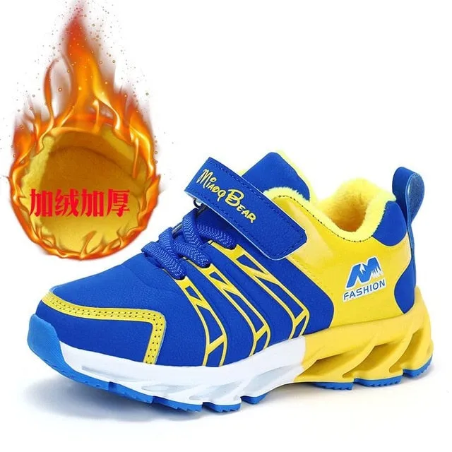 Autumn Kids Shoes Boys Sneakers Breathable Patchwork Hook & Loop Running Children Shoes For Girls, boys