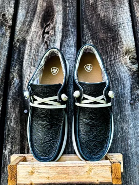 Black Floral Emboss Ariat Hilo