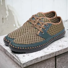 Black Green Men's Casual Shoes Breathable Loafers Soft Comfortable Flats