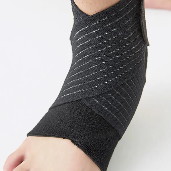 Compression Ankle Sleeve For Ankle Support & Foot Pain Breathable Ankle Brace With Ankle Strap For Sports Protection - Black