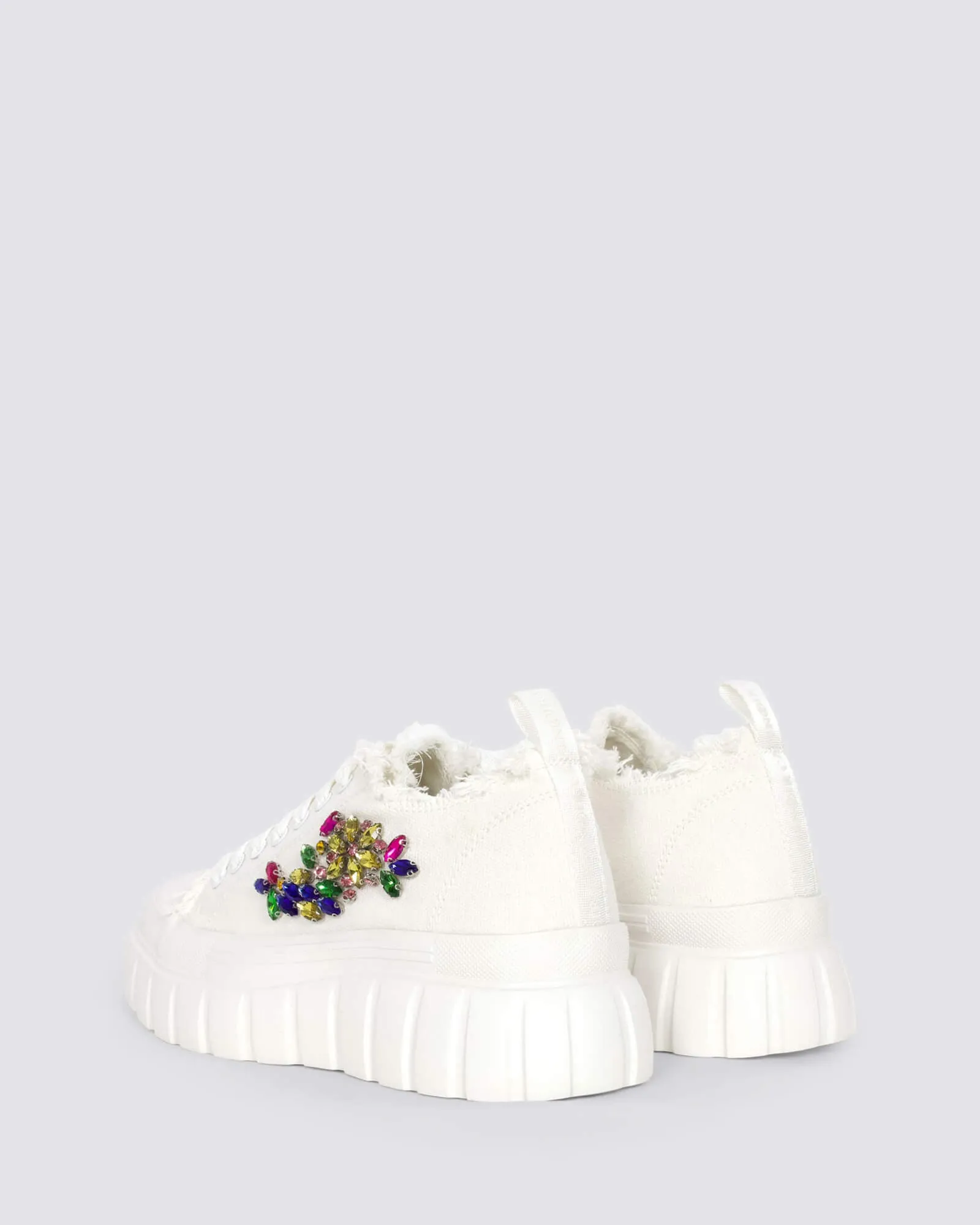 DG9002 PLATFORM SNEAKERS BIANCO