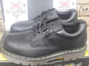Dr Martens Made in England Black Greasy 3 hole 1 keeper platform shoe size 8, vintage production