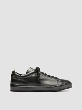 ESSENCE 001 - Black Leather Low Top Sneakers
