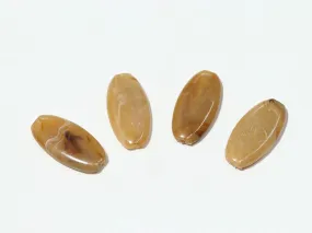 Light Brown Oval Plastic Beads - 40x20 mm
