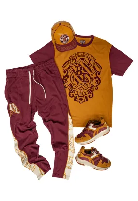 Luxury Velvet Crest Shirt, Fleece Jogger, and P.O.T Strapback Hat: Big & Tall Bundle (Sneakers Not Included)