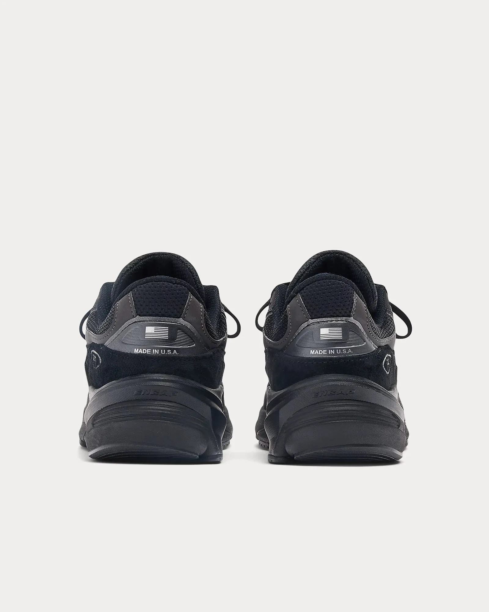 Made in USA 990v6 Triple Black Low Top Sneakers