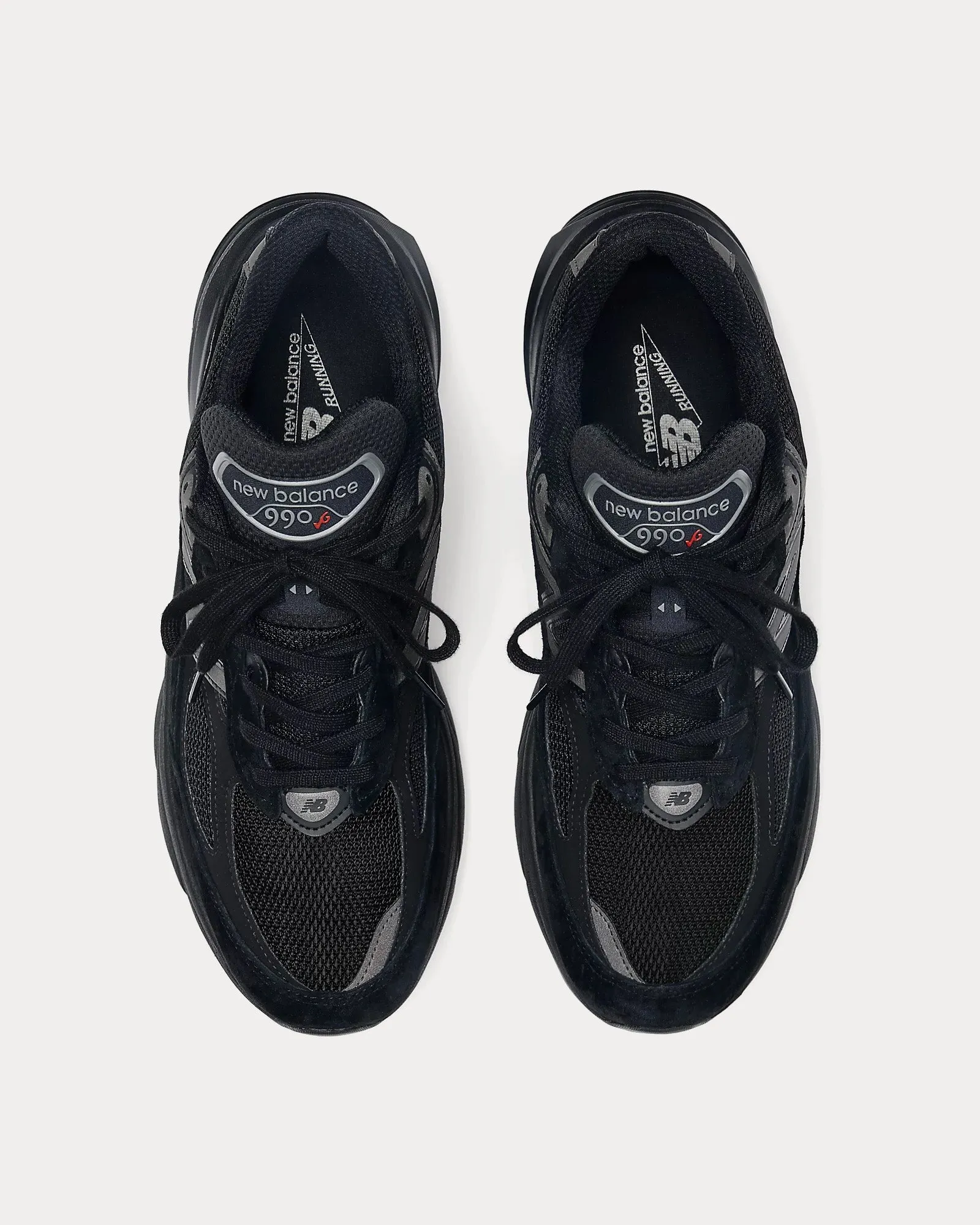 Made in USA 990v6 Triple Black Low Top Sneakers