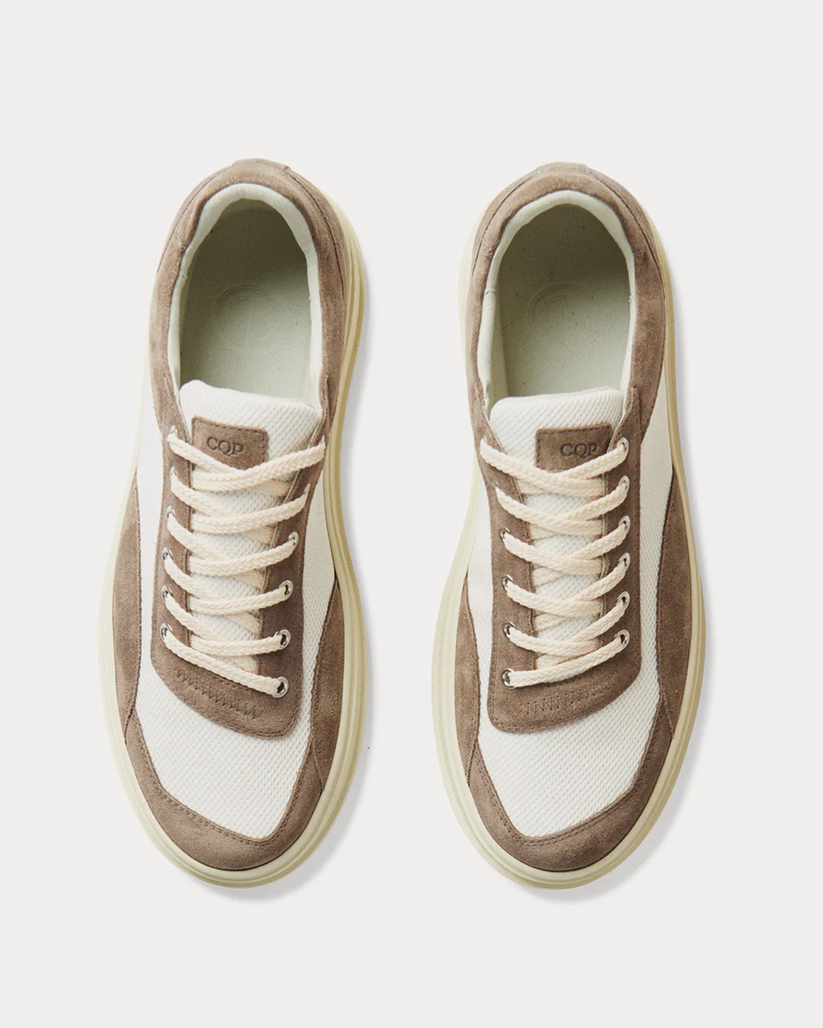 Meander White / Brown Low Top Sneakers
