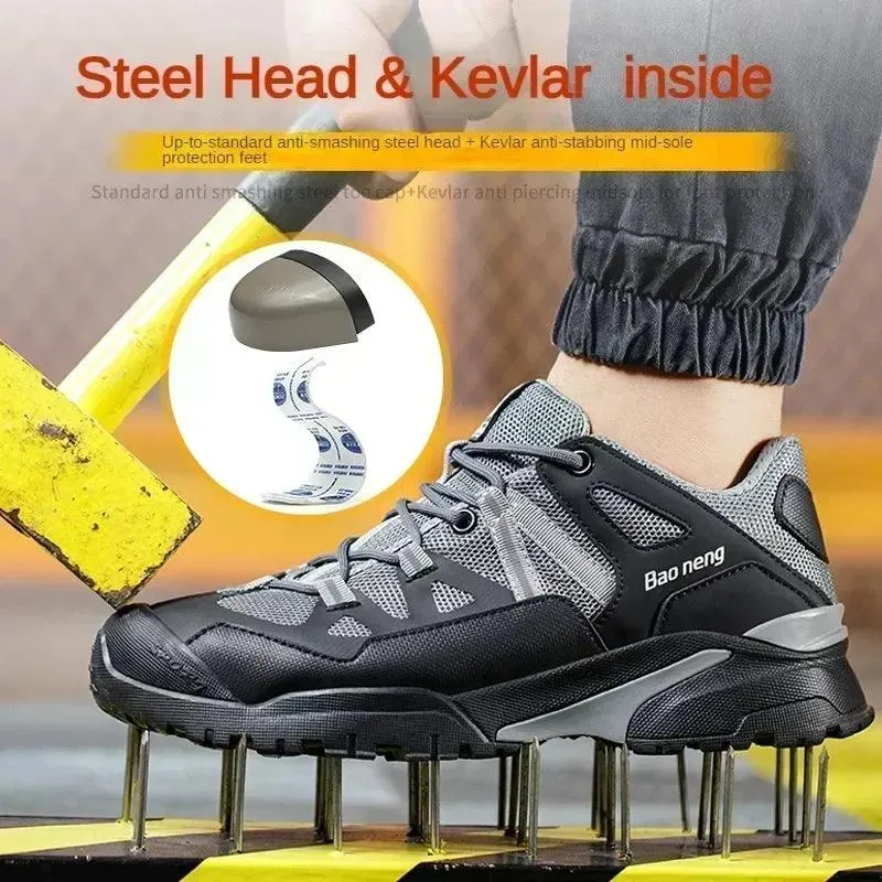 Men's Steel Toe Puncture-Proof Work Indestructible Protection Safety Sneakers