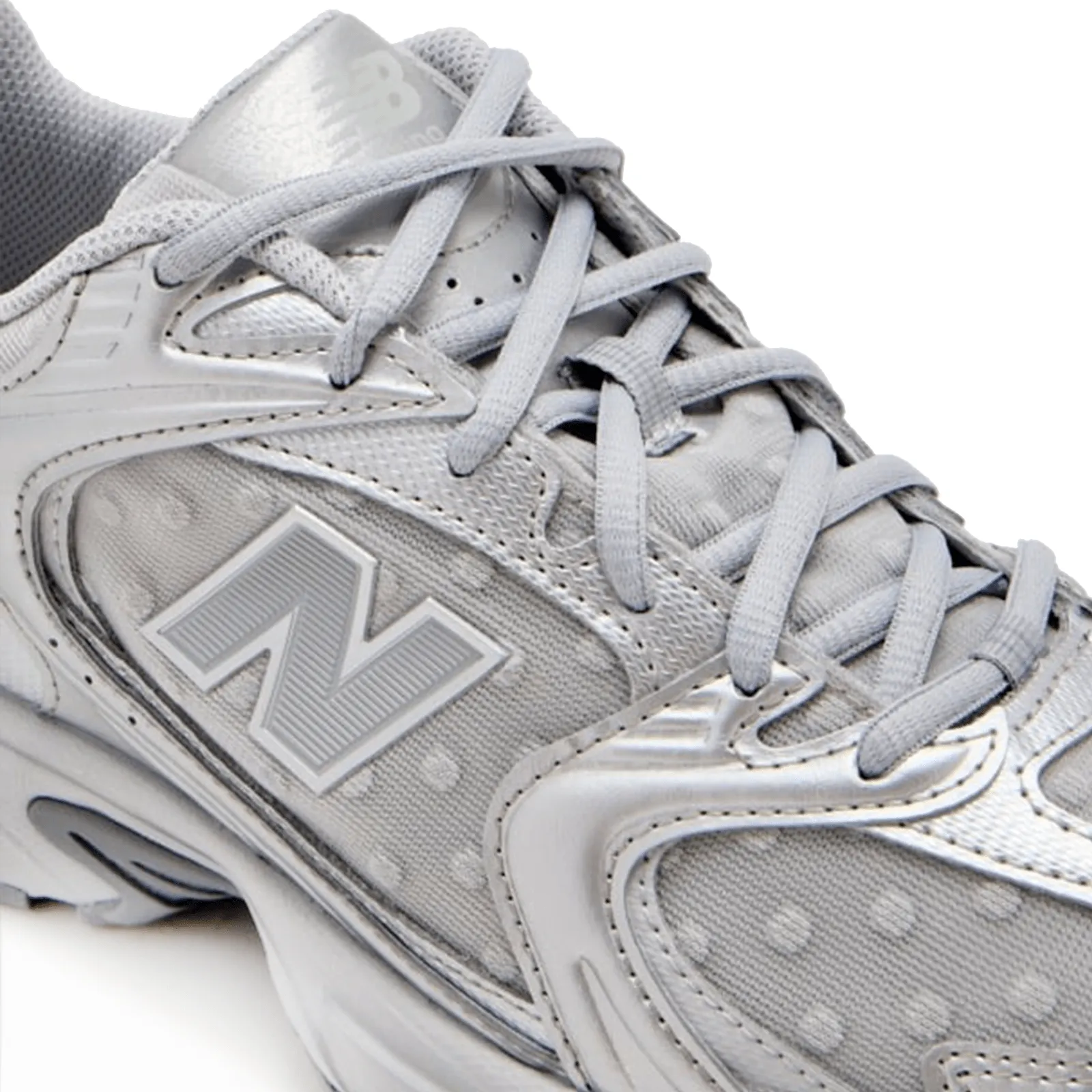 New Balance 530 Silver Metallic Raincloud Polka Dots