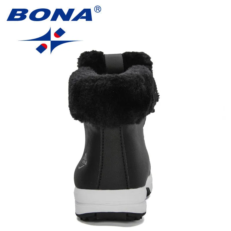 New Designers High Top Snow Boots Children Winter Thick Plush Warm Non-Slip Boots
