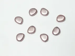 Purple Uneven Drop Plastic Beads - 16x16 mm