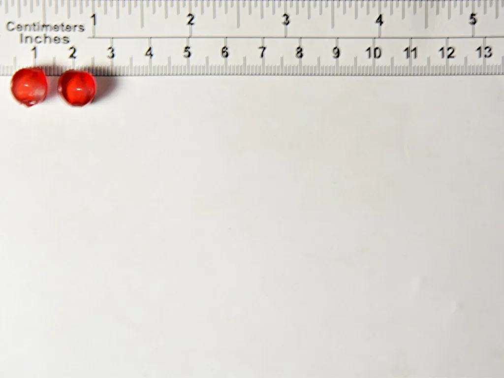 Red Twisted Cuboidal Plastic Beads
