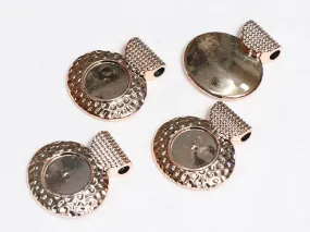 Silver Fancy Circular Plastic Beads - 40x45 mm