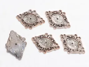 Silver Kite Designer Plastic Beads - 35x56 mm