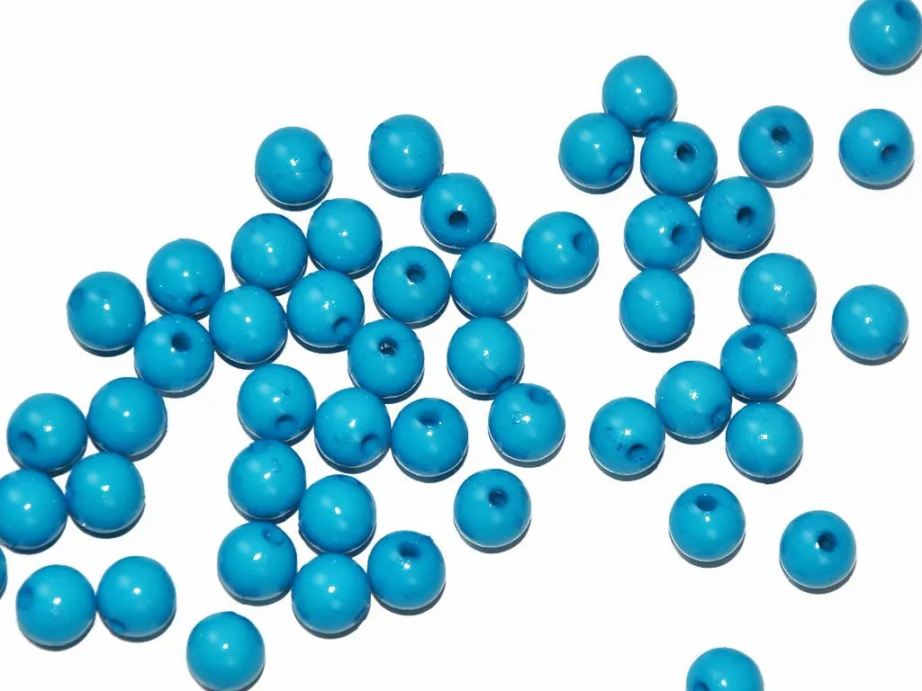 Sky Blue Circular Plastic Beads