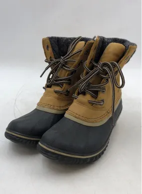 Sorel Women's Slimpack Lace 2 Black Brown Snow Boots - Size 7