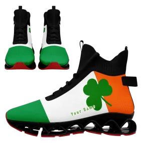 Unique Gift,Personalized Lucky Shamrock Sneakers, Custom St. Patrick's Day Green Shoes, Unisex Shoes