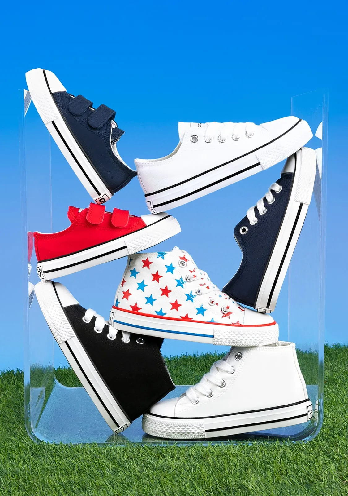 Unisex Stars Canvas Hi-Top Sneakers