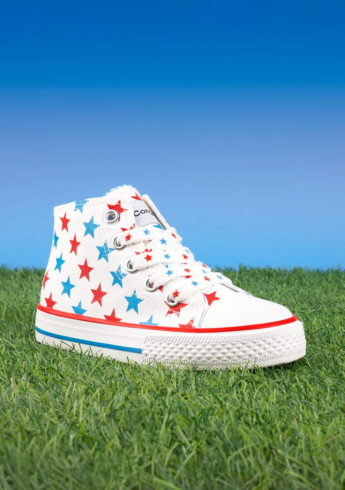 Unisex Stars Canvas Hi-Top Sneakers