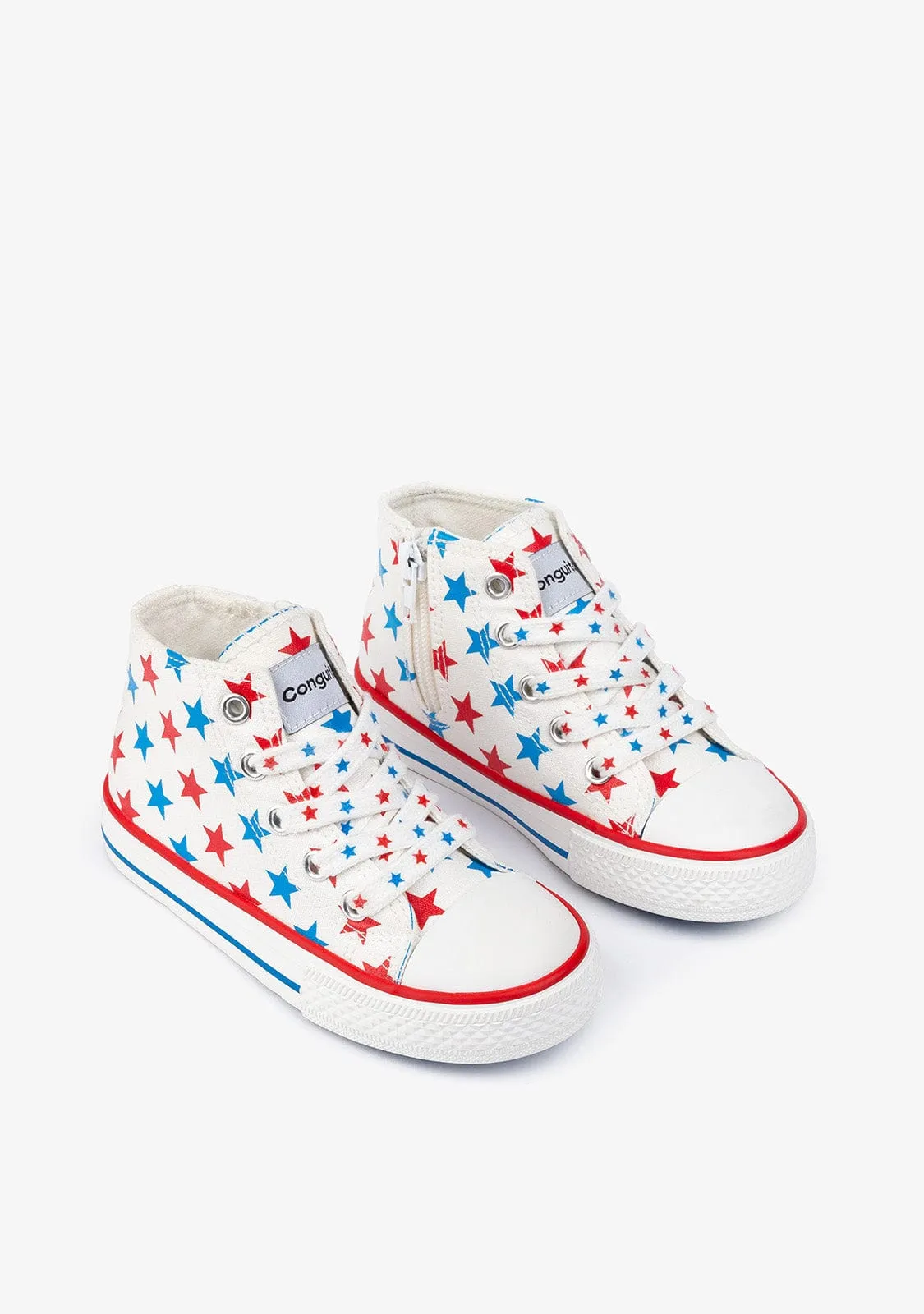 Unisex Stars Canvas Hi-Top Sneakers