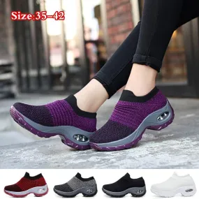 Women&#39;s walking shoes Fashion Casual Sport Shoes Sneakers Autumn Platform Flat Slip-on Comfortable Outdoor