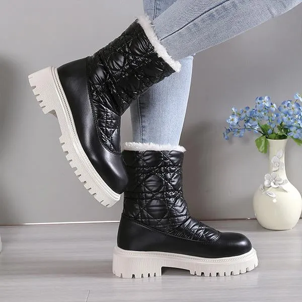 Women's Casual Waterproof Plush Thick Sole Snow Boots 81721016S