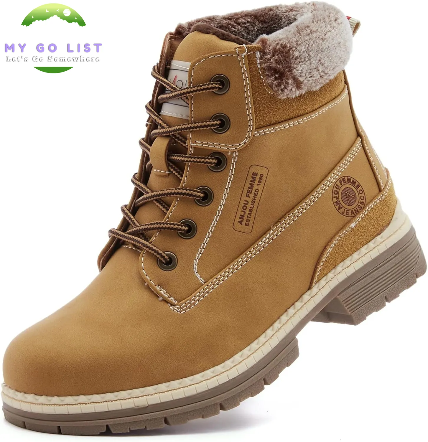 Women's Hiking Snow Winter Boots - Waterproof Ankle Boots for Women