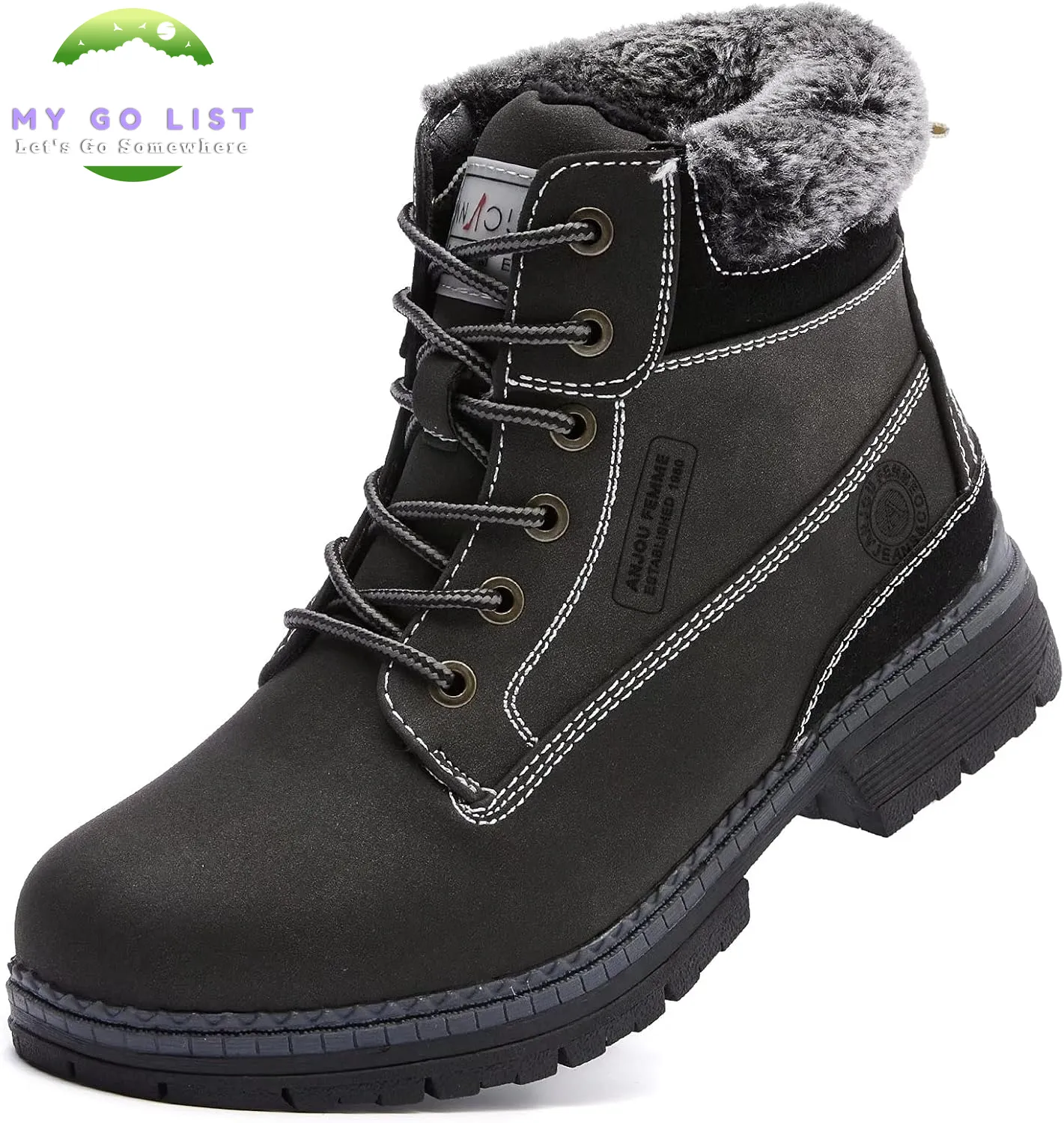 Women's Hiking Snow Winter Boots - Waterproof Ankle Boots for Women