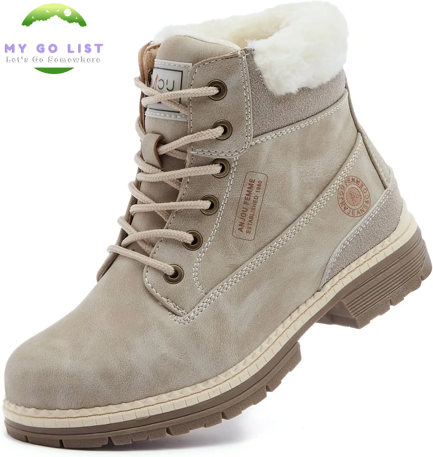 Women's Hiking Snow Winter Boots - Waterproof Ankle Boots for Women