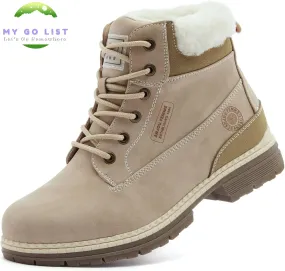 Women's Hiking Snow Winter Boots - Waterproof Ankle Boots for Women