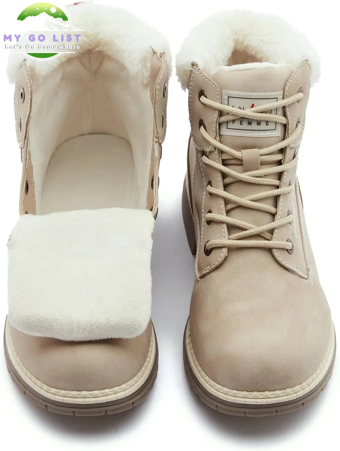 Women's Hiking Snow Winter Boots - Waterproof Ankle Boots for Women