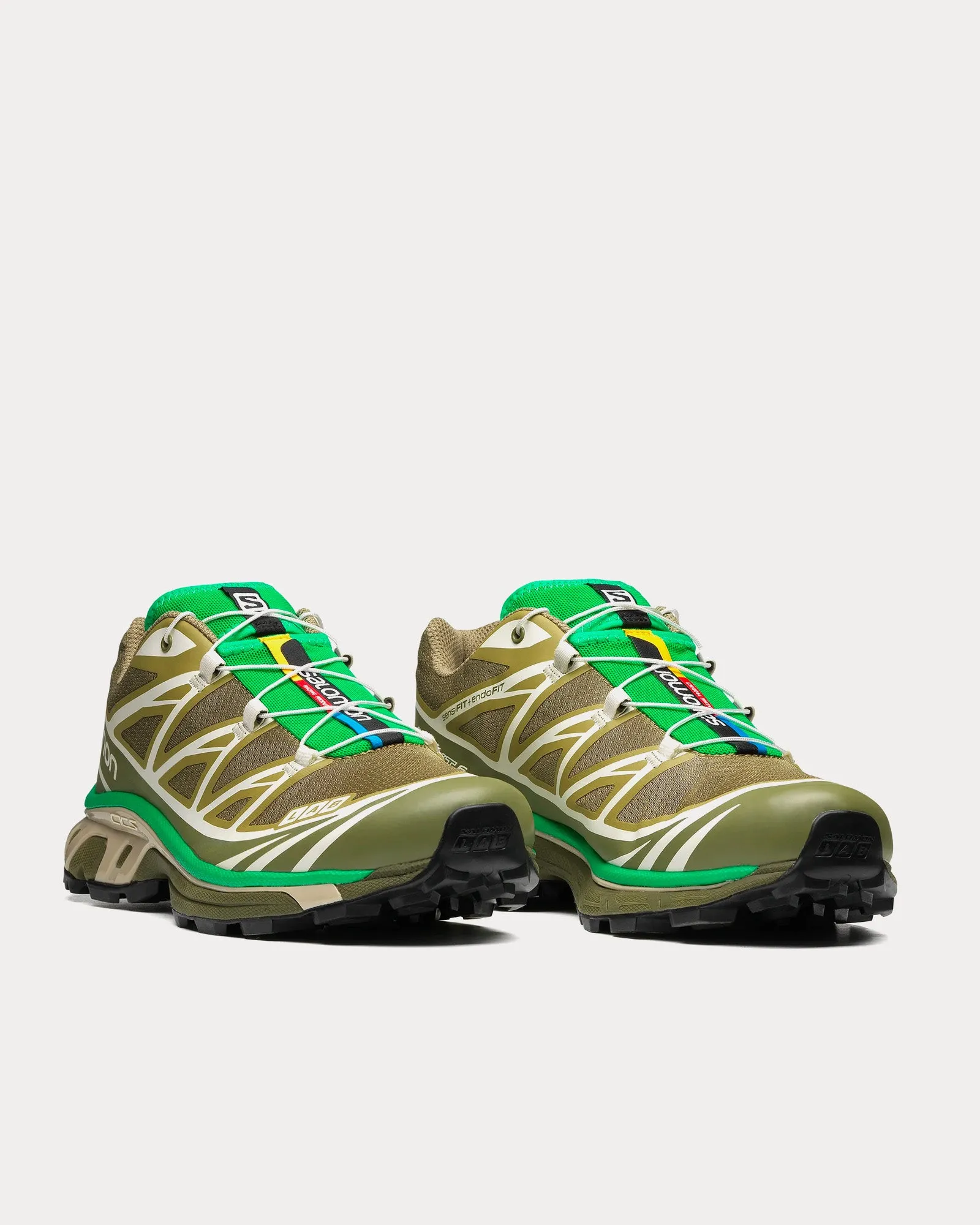 XT-6 Dried Herb / Deep Lichen Green / Bright Green Low Top Sneakers